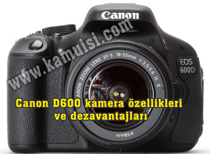Canon D600 kamera özellikleri ve dezavantajları